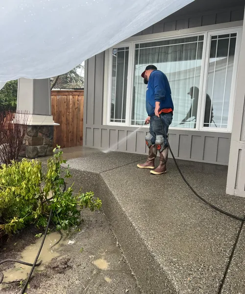 Exposed Aggregate Entry Porch And Steps Replacement in Everett 